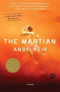 Book cover of Andy Weir's The Martian.
