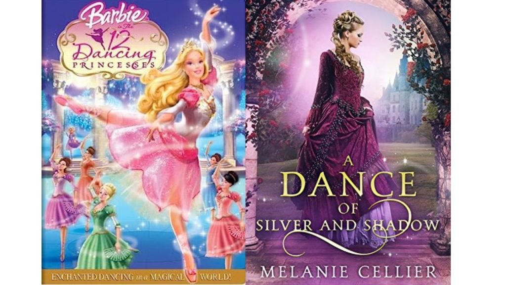 12 dancing princesses poster and a dance of silver and shadow book cover