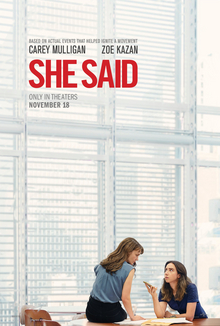 Film poster of 'She Said,' directed by Maria Schrader.