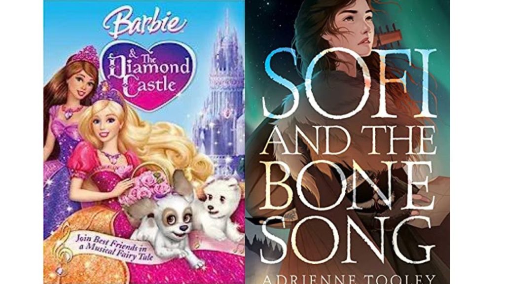 barbie the diamond castle poster and sofi and the bone song book cover
