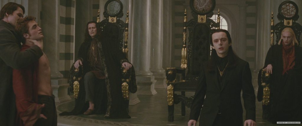 The Volturi holding Edward captive in Italy