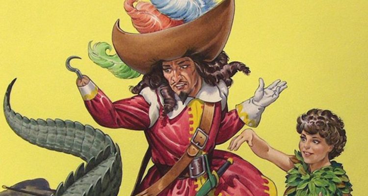 Illustration of Captain Hook and Peter Pan