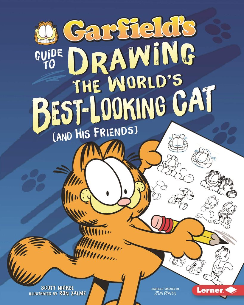 garfields guide to drawing the worlds best looking cat and his friends book garfield drawing on a large sheet of paper