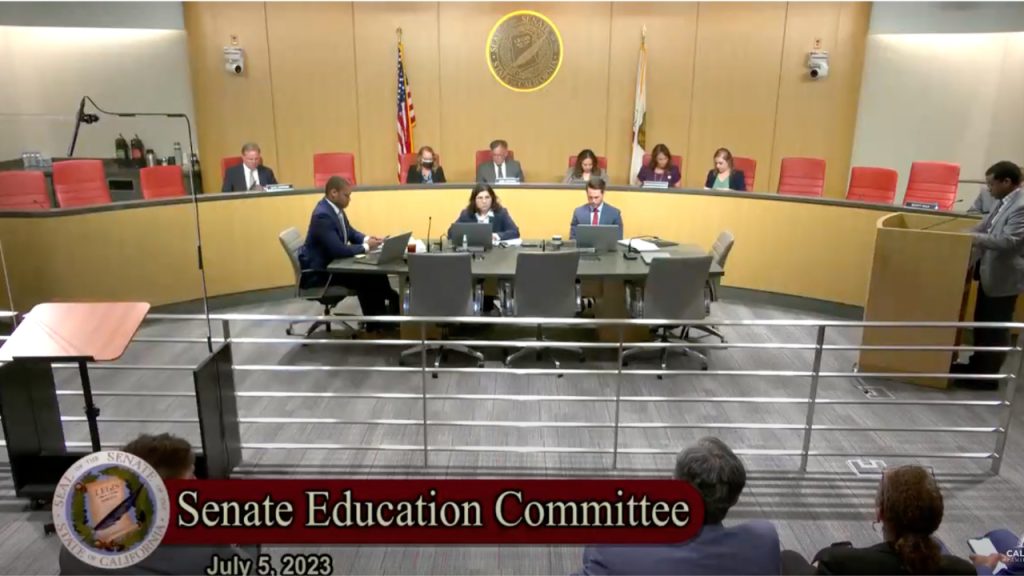 California State Senate Education Committee Chambers.