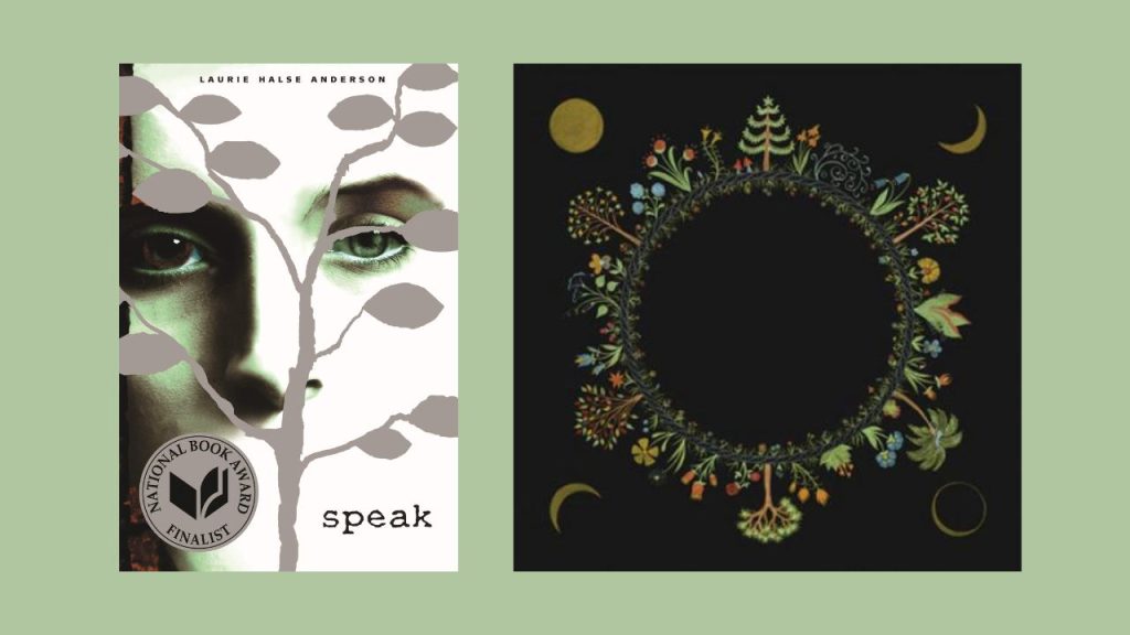 Left: Speak book cover. Right: Wheel album cover.