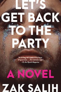 Let's Get Back to the Party by Zak Salih cover, man with beard and silver glitter trailing down his face like tears