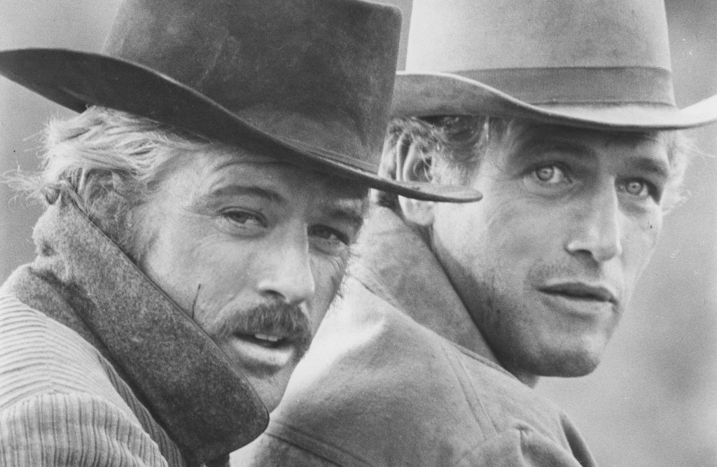 Turner Classic Movies Picture of both Protagonists of the 1969 movie wearing cowboy hats and coats