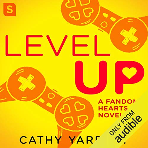 'Level Up' book cover orange controllers with a yellow background
