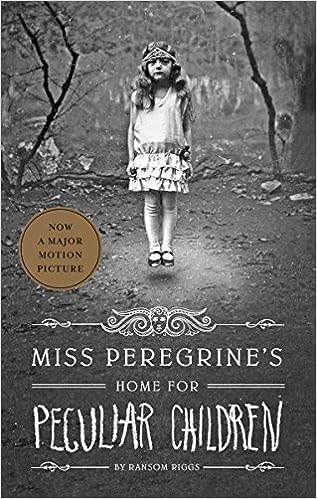 miss peregrine's home for peculiar children cover black and white photograph of young girl wearing tiara levitating a few inches off the ground