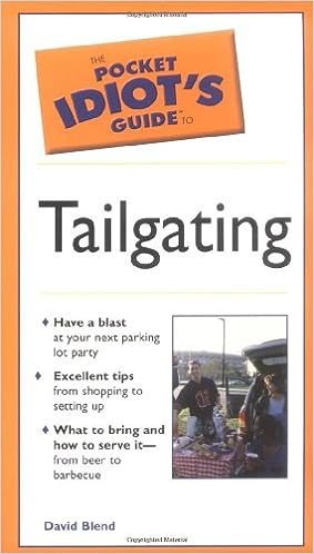 'Pocket Idiot's Guide to Tailgating' by David Blend book cover with a white background and photo of tailgating 