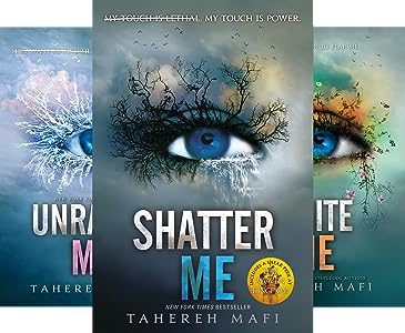 from left to right
Unravel me by tahereh mafi book cover
shatter me by tahereh mafi book cover
ignite me by tahereh mafi book cover