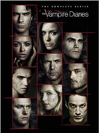 The Vampire Diaries the complete collection showing the main cast of the show in collage.