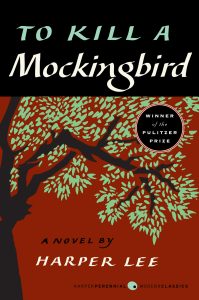 To Kill a Mockingbird cover by Harper Lee with a tree on the front.