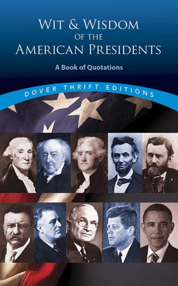 Joslyn Pine's book of quotations with portraits of former presidents