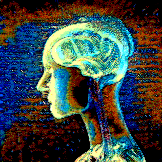 Art shows a human brain reaching maximum capacity. Artificial intelligence has the ability to surpass human limitations.