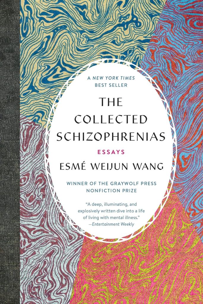 The collected schizophrenia book cover blue, pink, green colors