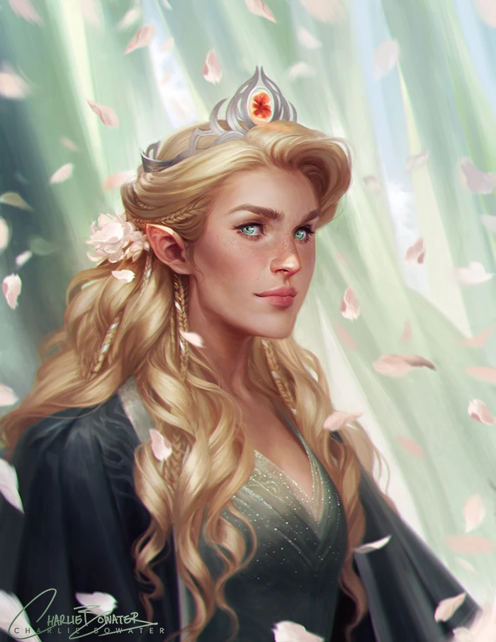 Fan art drawing of Aelin Galathynius from Throne of Glass by Sarah J Maas