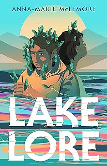 There are two people on the cover who are surrounded by water, depicting a scene where they could be wading or possibly drowning. One of them is covered in what look to green fins, a possible indication of hope.