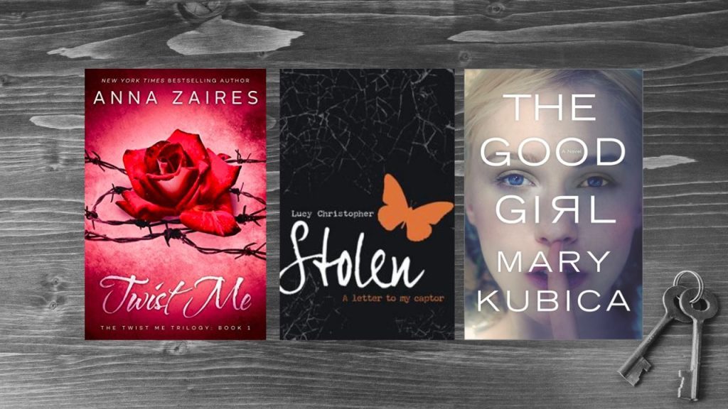 Twist me, Stolen, and The Good Girl book covers.