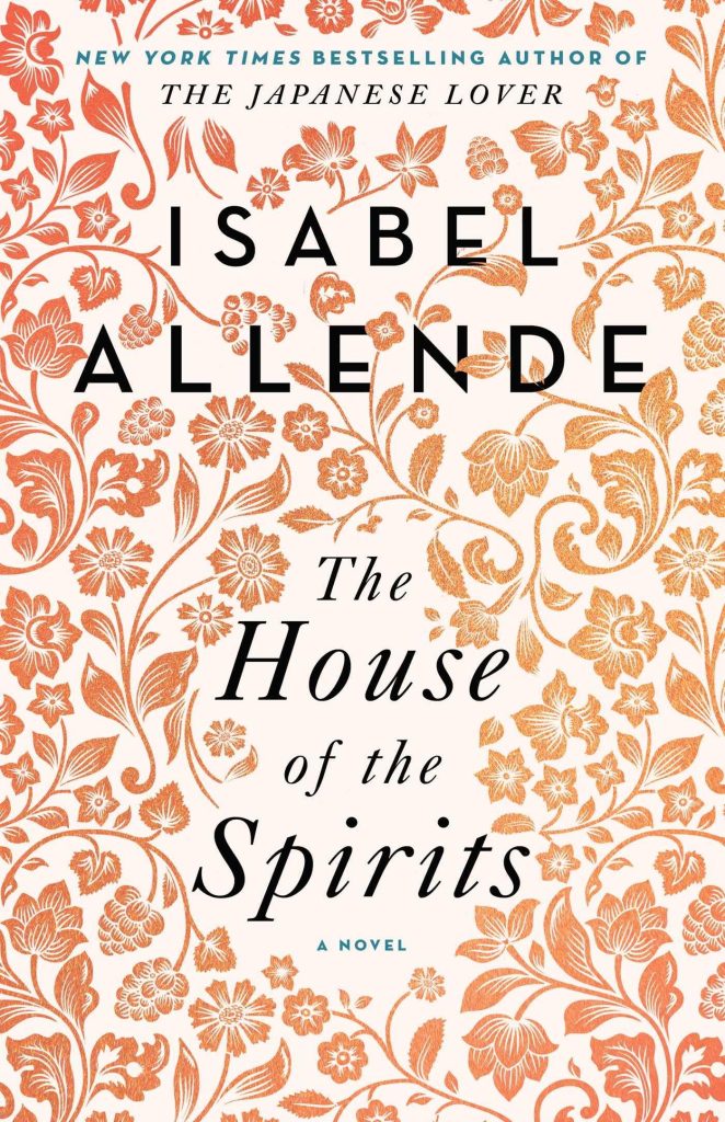 The House of Spirits cover with floral background