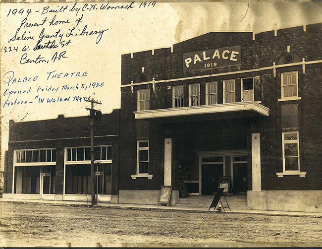 The Palace Theatre before it became the Saline County Library