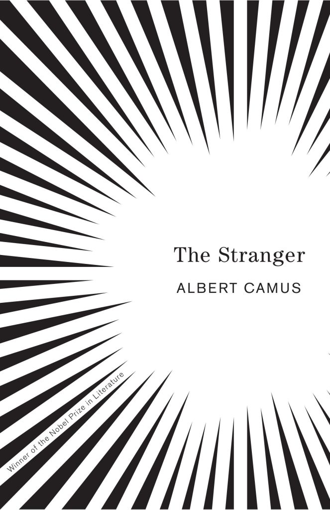 the stranger book cover, black and white