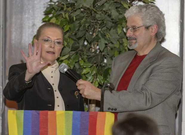 Twila Leggett giving speech at a conference