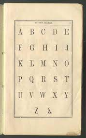 Alphabet chart including the ampersand.
