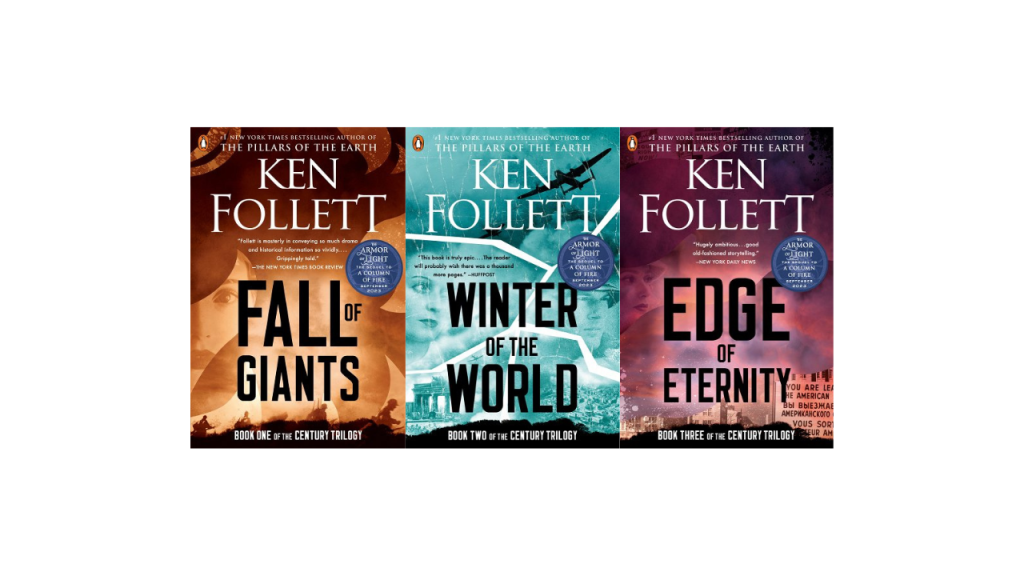 Century Trilogy by Ken Follett book covers

