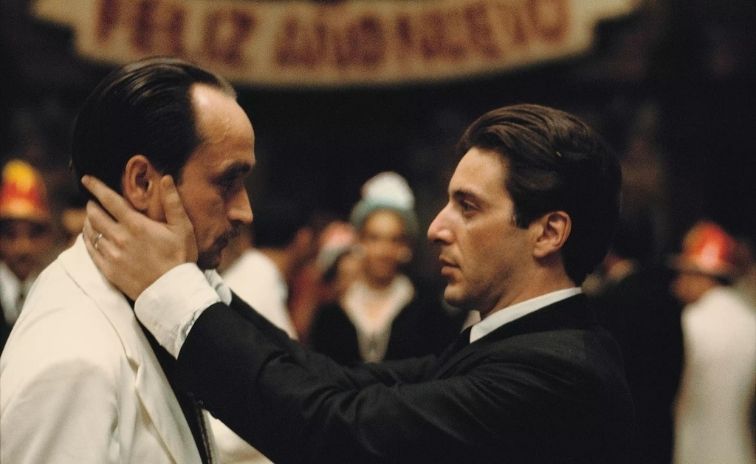 Jackson Fine Art Michael Corleone and Fredo when Michael discovered Fredo betrayed him