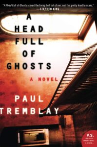 A Head Full Of Ghosts By Paul Tremblay book cover with a sideways corridor 