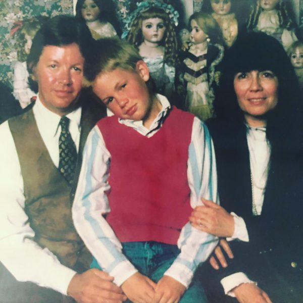 Family photo of Anne, Christopher and Stan Rice