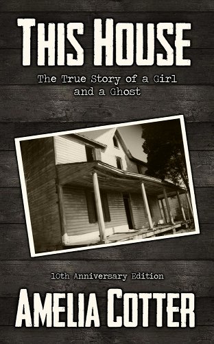 Black and white photo of a house on the cover. The title is in big white lettering at the top. The author's name is in big white lettering at the bottom. The cover has an old, vintage look and feel.