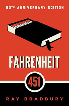 Fahrenheit 451 by Ray Bradbury, book cover. 