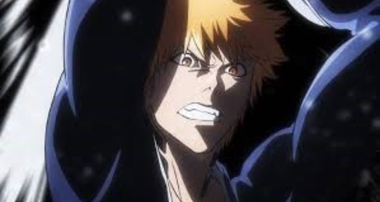 Kurosaki Ichigo with his arms raised and wearing an angry expression