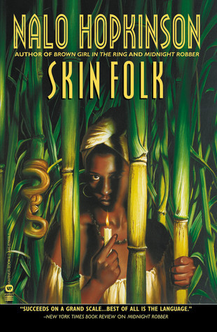 Tall, giant plant shoots decorate the cover in dense green with a young Black woman standing between two of the tall shoots holding a candle. The author's name is in large capitalized yellow lettering. The title is in smaller capitalized yellow lettering beneath it.