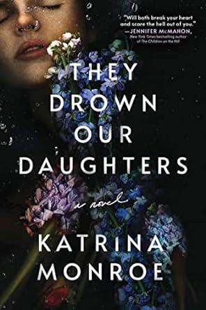 A black cover with white lettering of the title and author's name. A girl with her eyes closed in the upper left corner. There's a heavy, gloomy feel to the cover