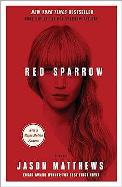 Red Sparrow by Jason Matthews, nook cover of movie adaptation.
