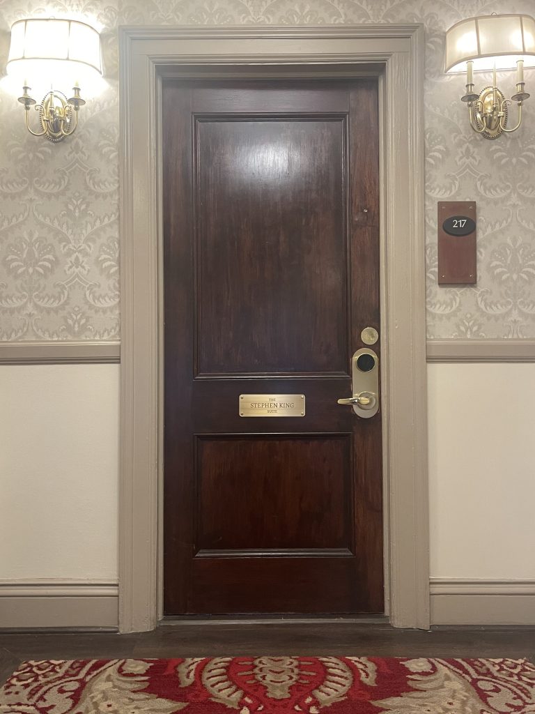 The door of room 217 at The Stanley Hotel.