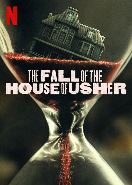 The Fall of the House of Usher, Usher house in an hourglass with red sand.