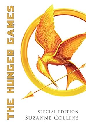 The Hunger Games by Suzanne Collins, book cover. 