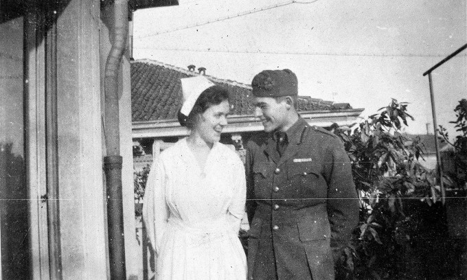 Ernest Hemingway with nurse Agnes vos Kurowky who inspired the Character of Catherine Barkley 