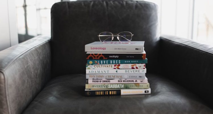Books on a chair