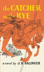 'The Catcher in the Rye' by J.D. Salinger book cover showing an orange carousel horse