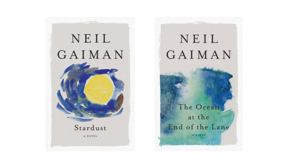 Neil Gaiman's Stardust and The ocean at the end of the lane books covers 
