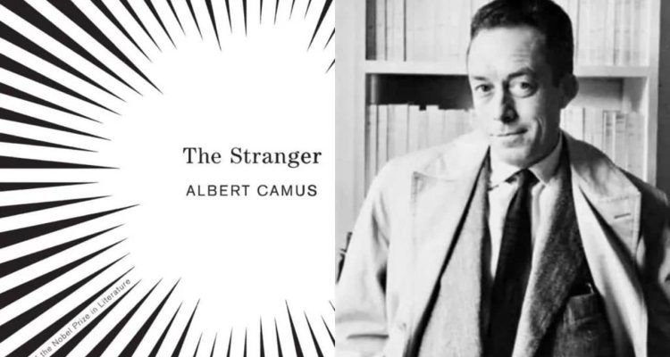 Albert Camus and the Cover of his book the stranger