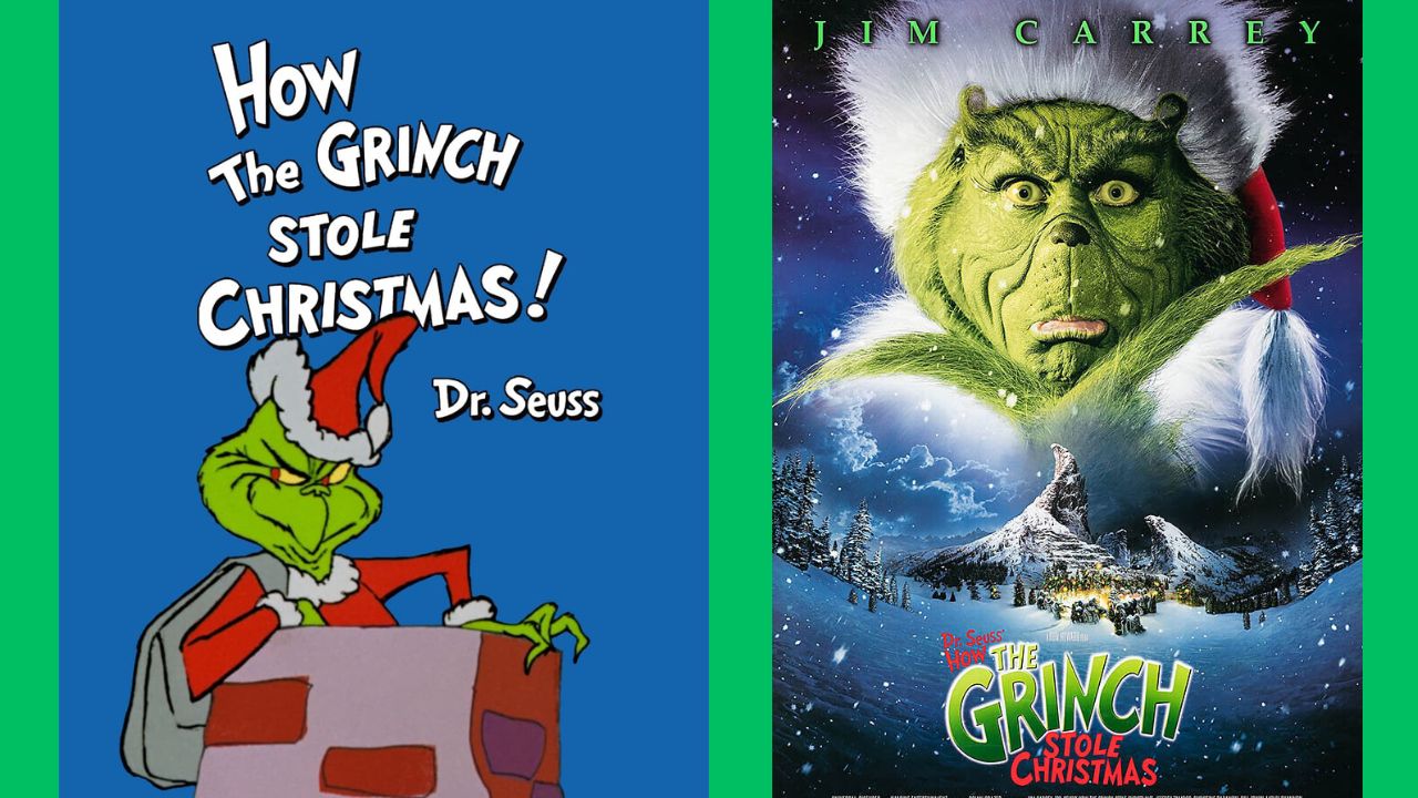 'How the Grinch Stole Christmas!' TV special poster and the 'How the Grinch Stole Christmas' 2000 movie poster