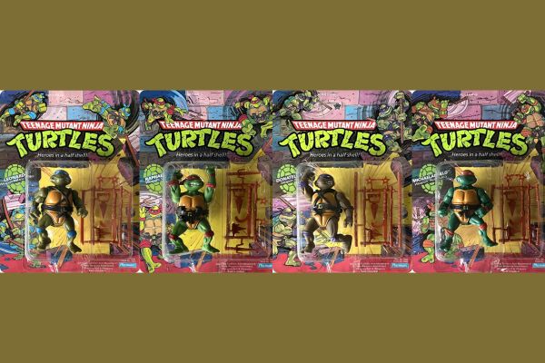 four Ninja turtle action figures

