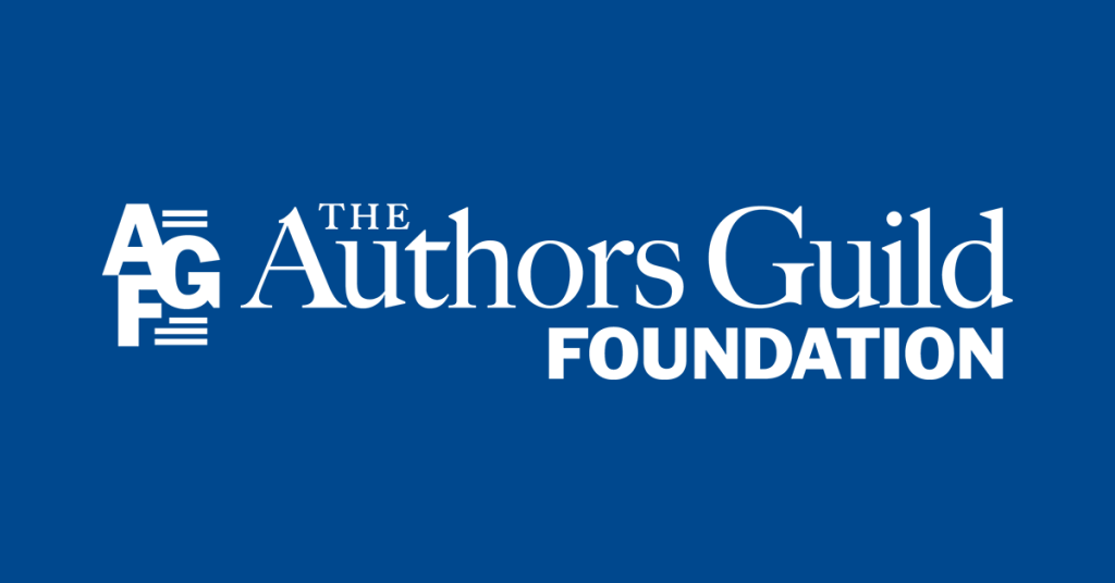 The blue and white banner for the Authors Guild Foundation