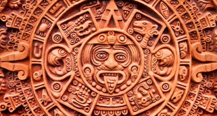 Aztec circular engraving
